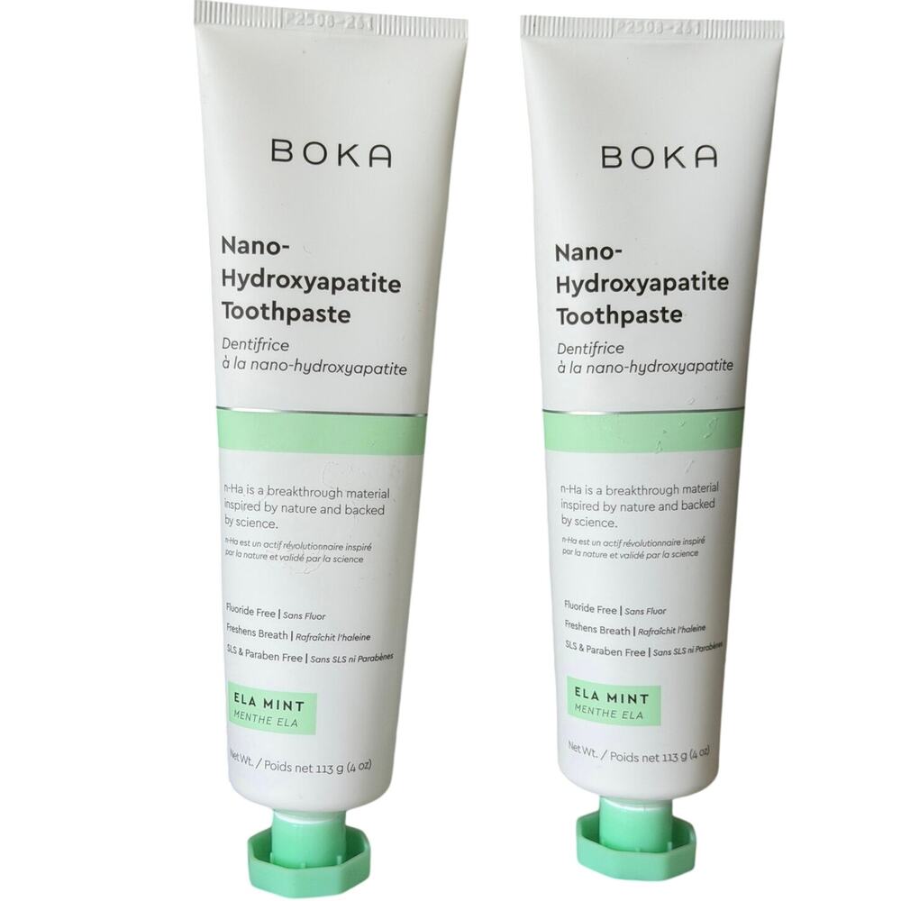 Boka Ela Mint Nano-Hydroxyapatite Toothpaste 2-Pack Fluoride-Free NWOB